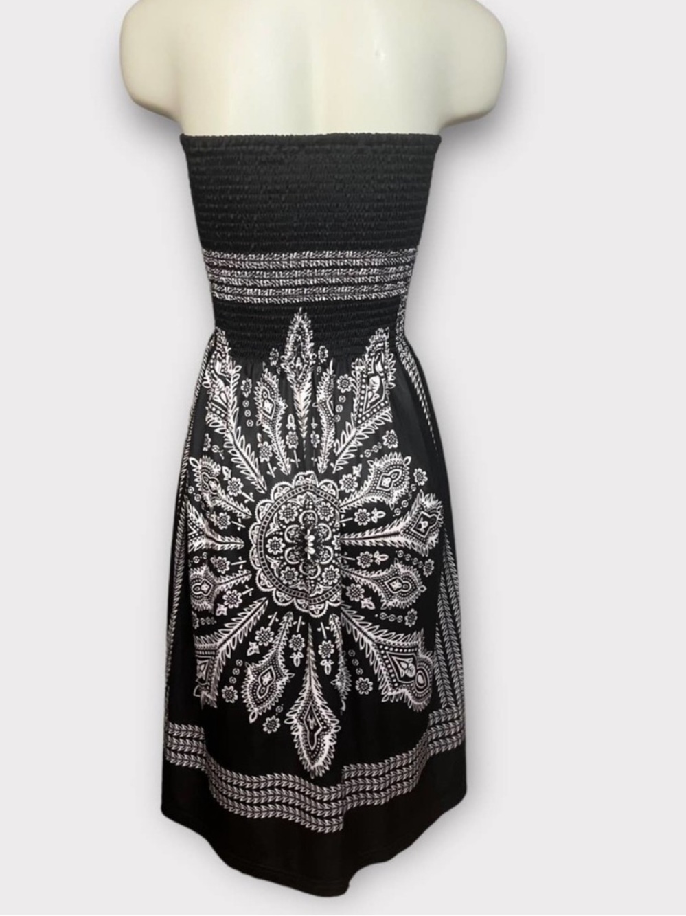 VENUS BLACK STRAPLESS SUNDRESS/MAXI DRESS or SWIM COVERUP - Picture 5 of 11